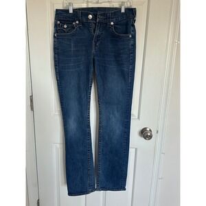 True Religion Women's Straight Leg Dark Wash Denim Jeans Size‎ 32